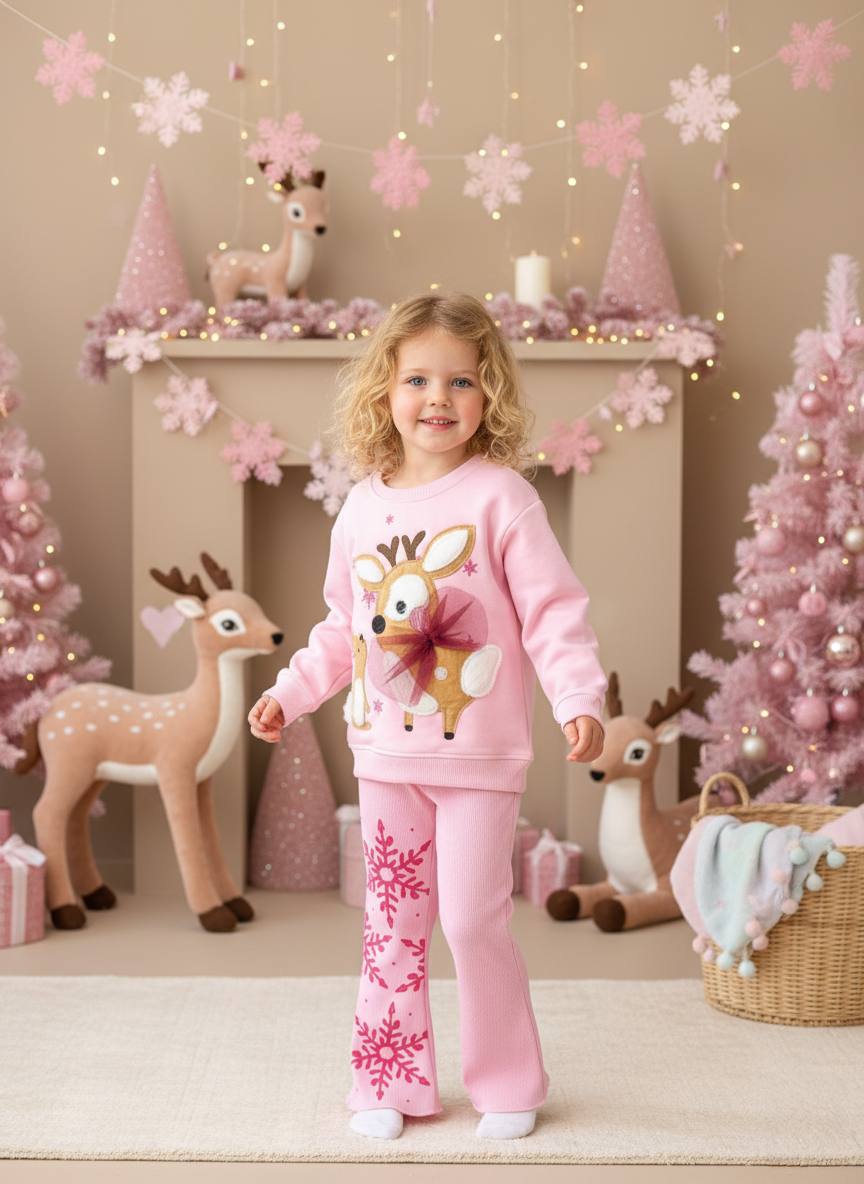 Outfit Cotton Set Animals Design Size 2-8y