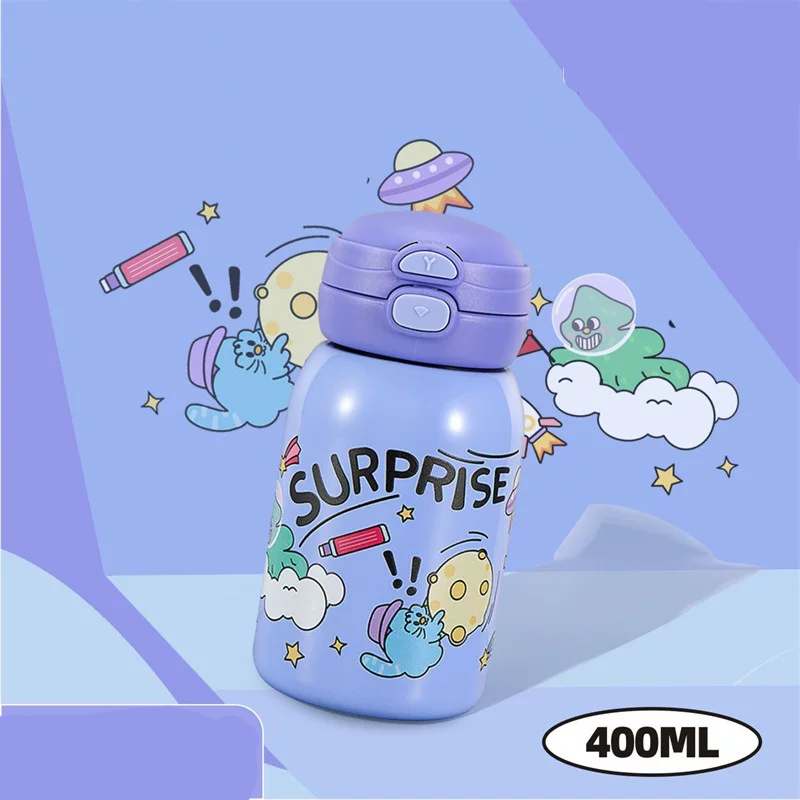 Water Bottle Stainless Steel 400ml 17cm