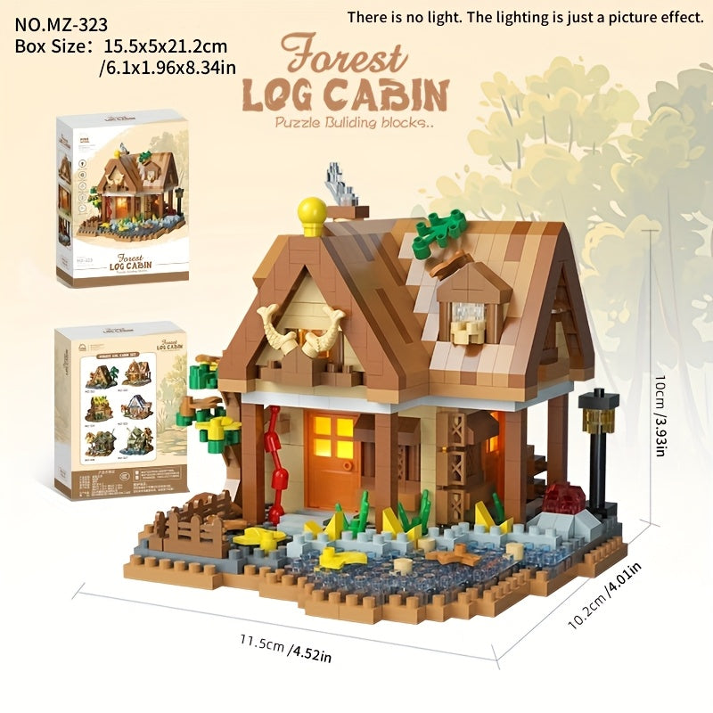 Forest Log Cabin Building Blocks collection | 8+
