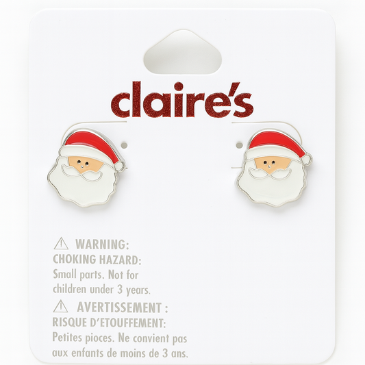 Earrings Santa Design Christmas Season