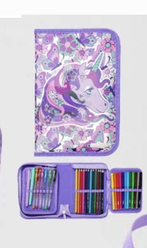 Smiggle Purple Unicorn Design Set 4pcs