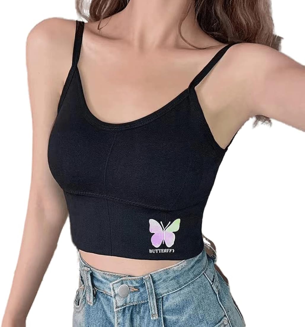 Women's Sport Bra With Pads Thin Straps Workout Yoga Bra 2 colors Size S