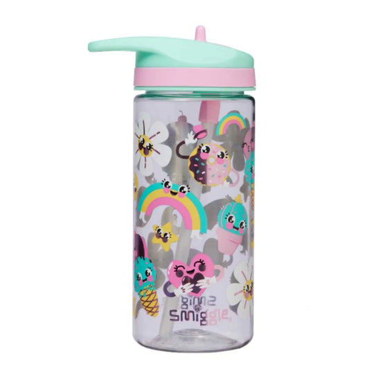 Smiggle Flowers Design Bottle 440ml 17.5cm