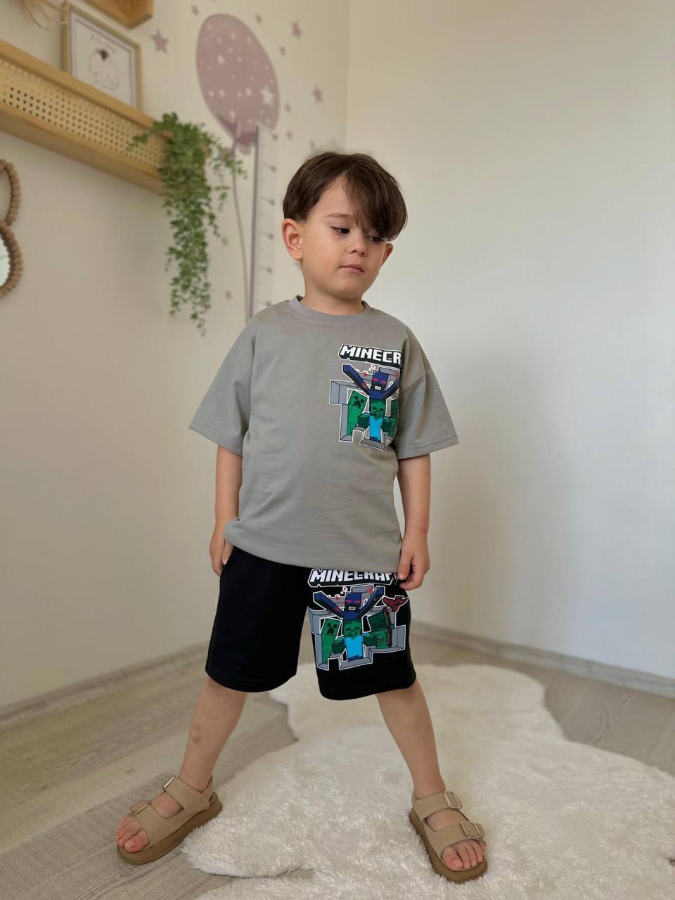 Outfit For Boys Minecraft Design Size 3-10y