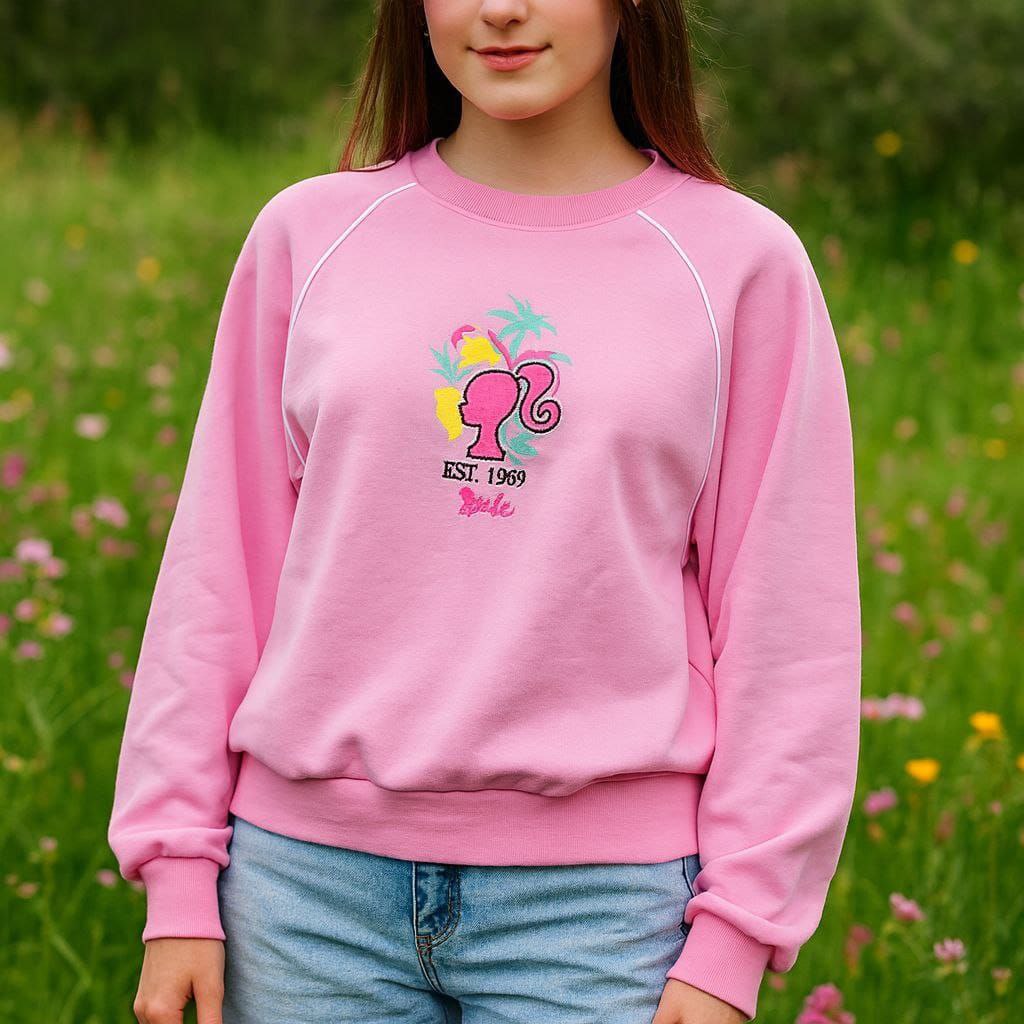 Sweater With Fleece For Girls Barbie Design Size L