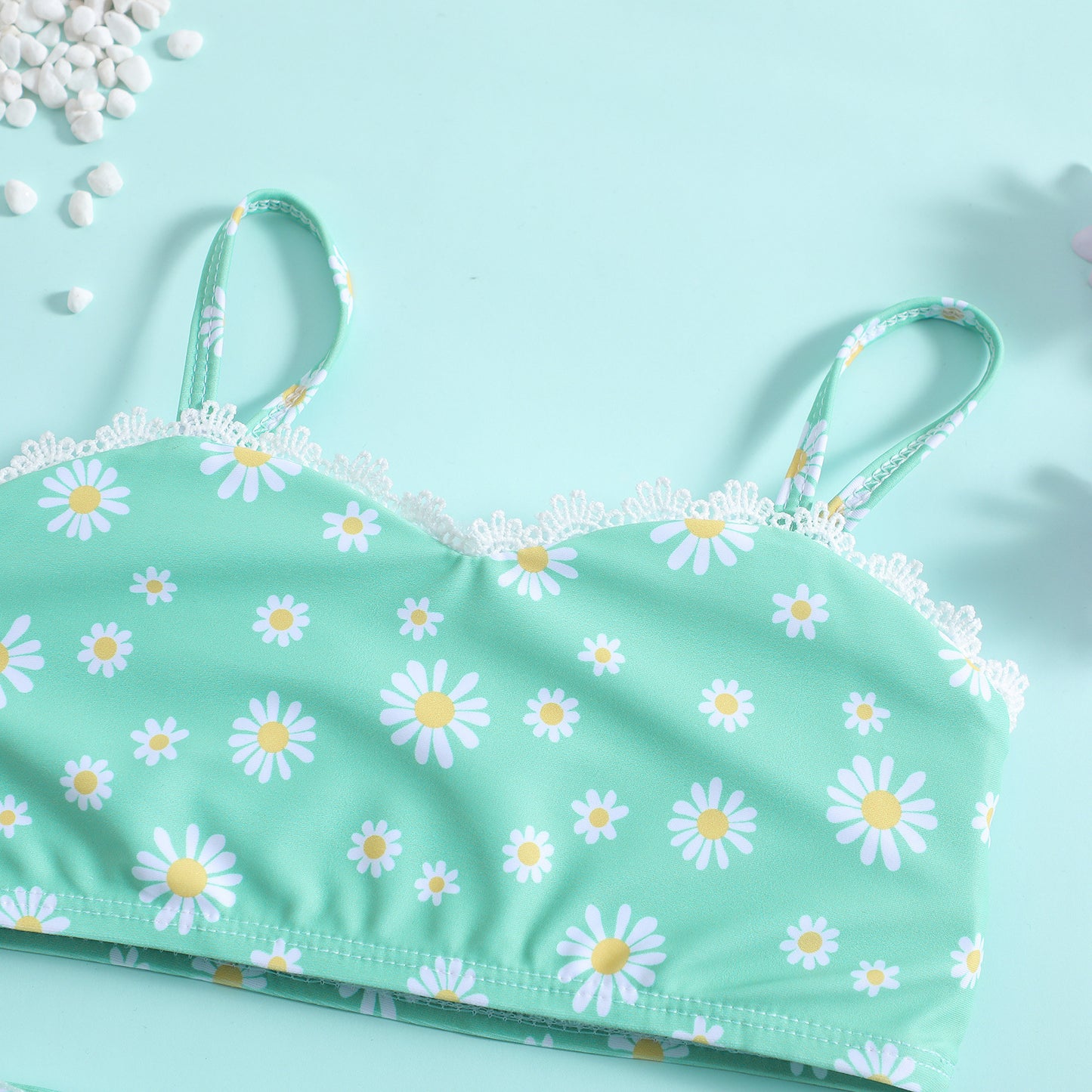 Swimwear For Kids Flower Design Set Of 2 Pcs Size 1-6y