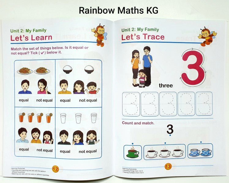 Rainbow Maths Kindergarten 4 Books Set 3-7y