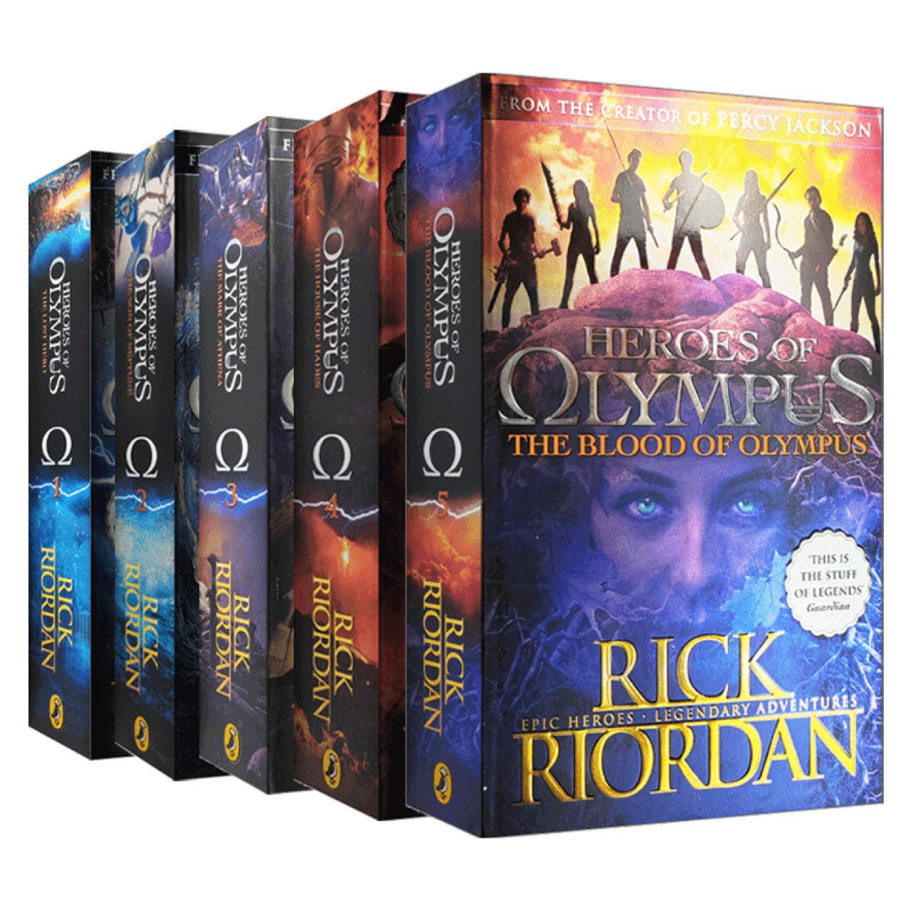 Heroes Of Olympus 5 Books By Rick Riordan Soft Cover