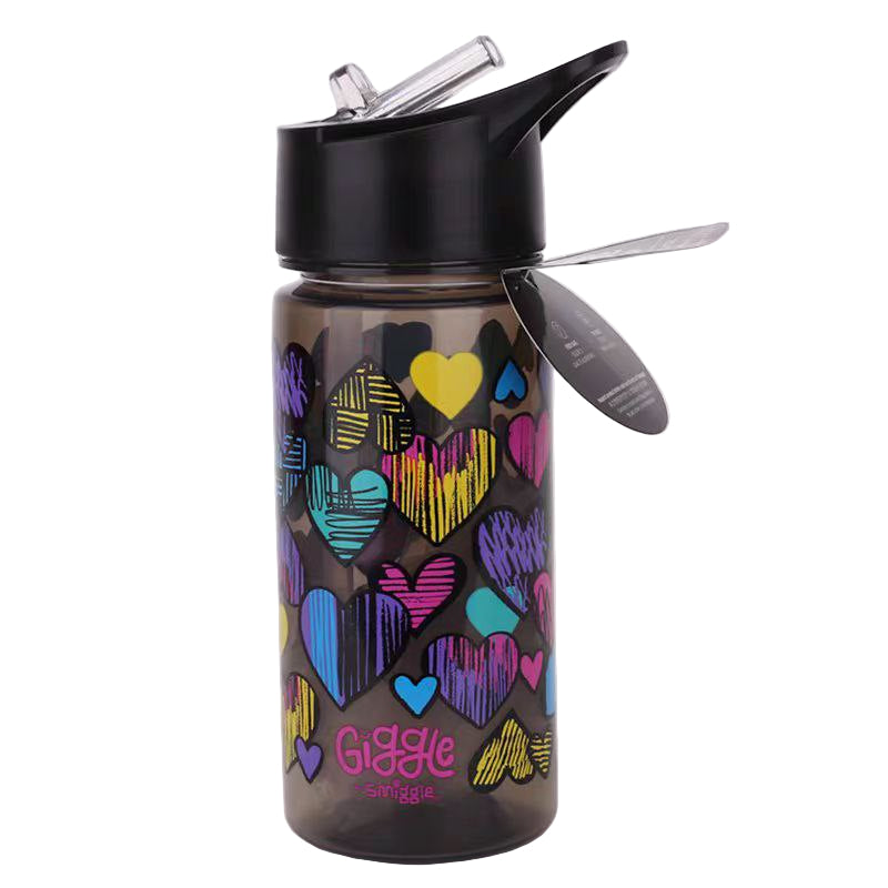 Smiggle Bottle 440ml Heart Design 17.5cm