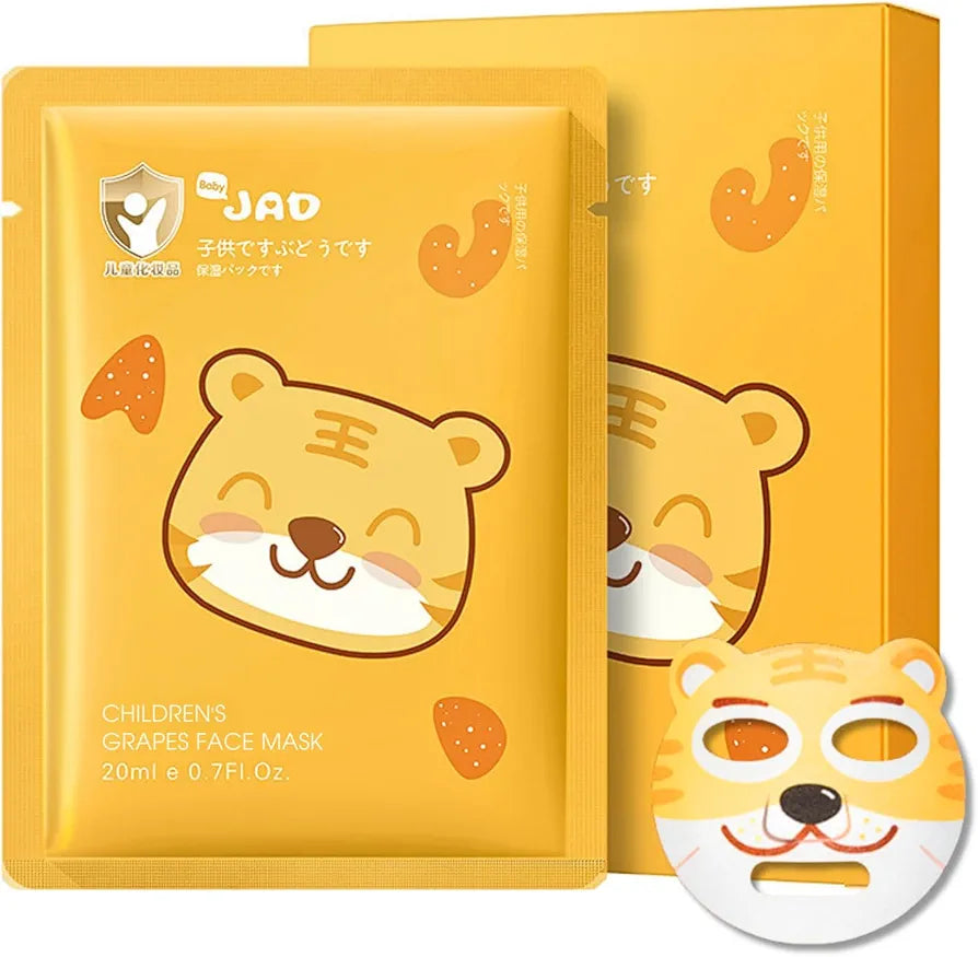 Face Mask Skincare for Teenage Animal Cute Painted Sheet Mask, Fruit Sheet Face Mask Set, Hydrating Face Mask Beauty