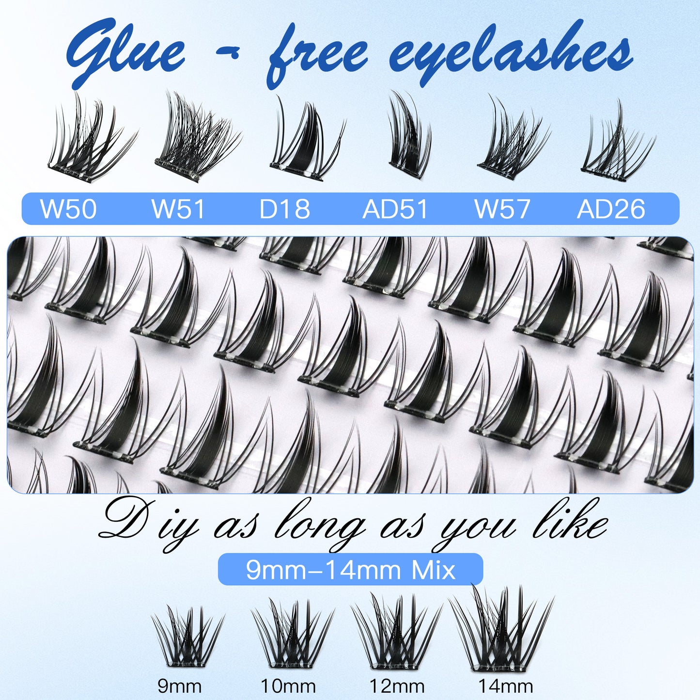 Lash Vana Segmented Self-adhesive Lashes W50-W51