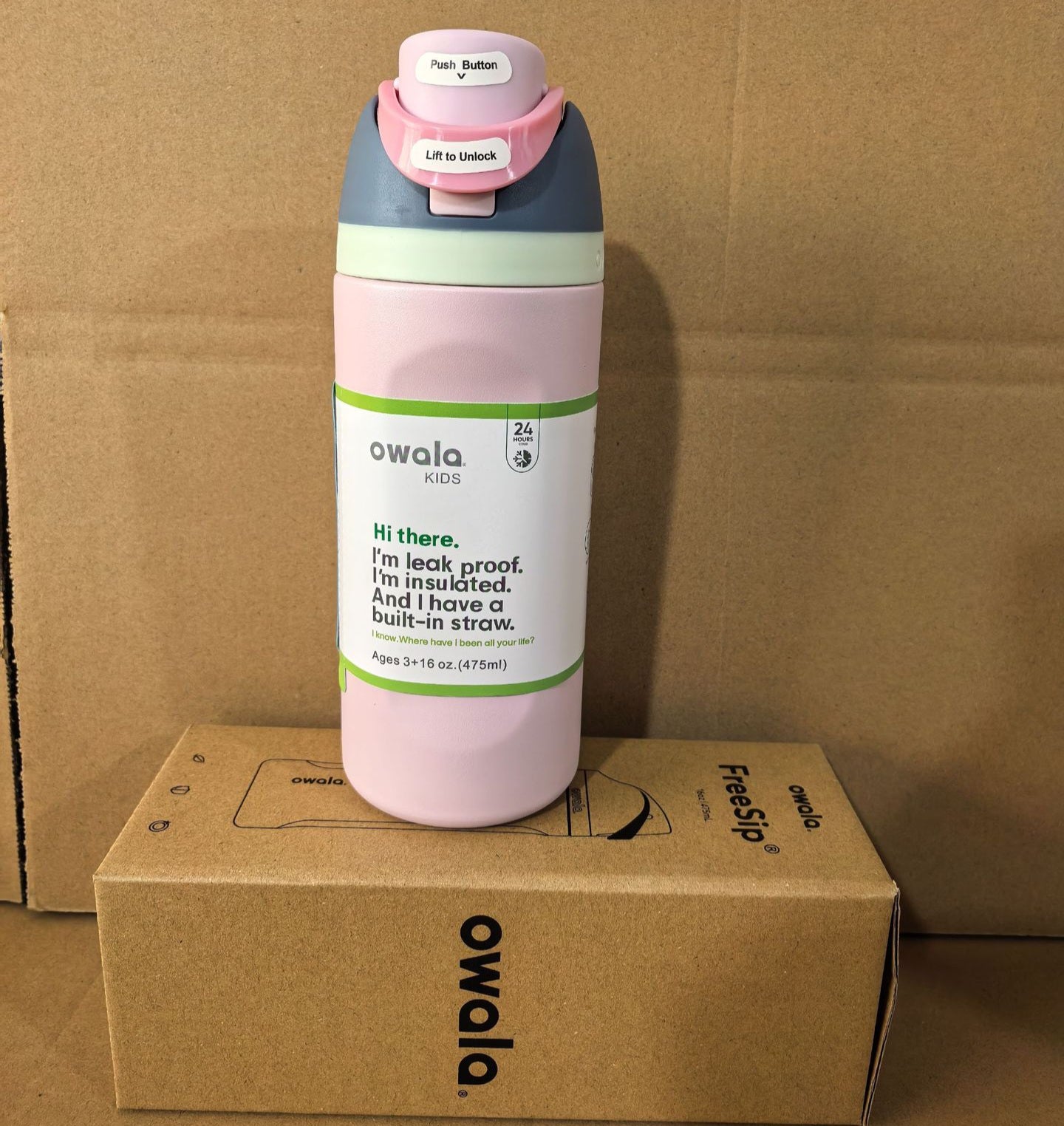 Owala Bottle Stainless Steel Free Sip Leak-proof Light Pink 710-950ml