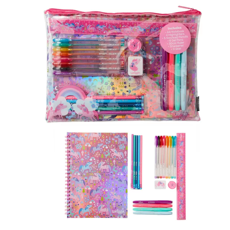 Smiggle Stationery Kit A4 Unicorn Design