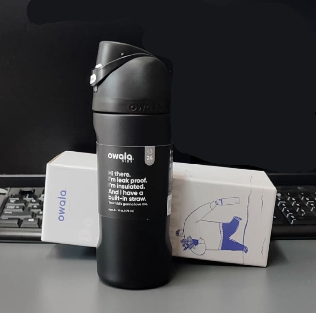 Owala Bottle Stainless Steel Free Sip Leak-proof Black 710-950ml