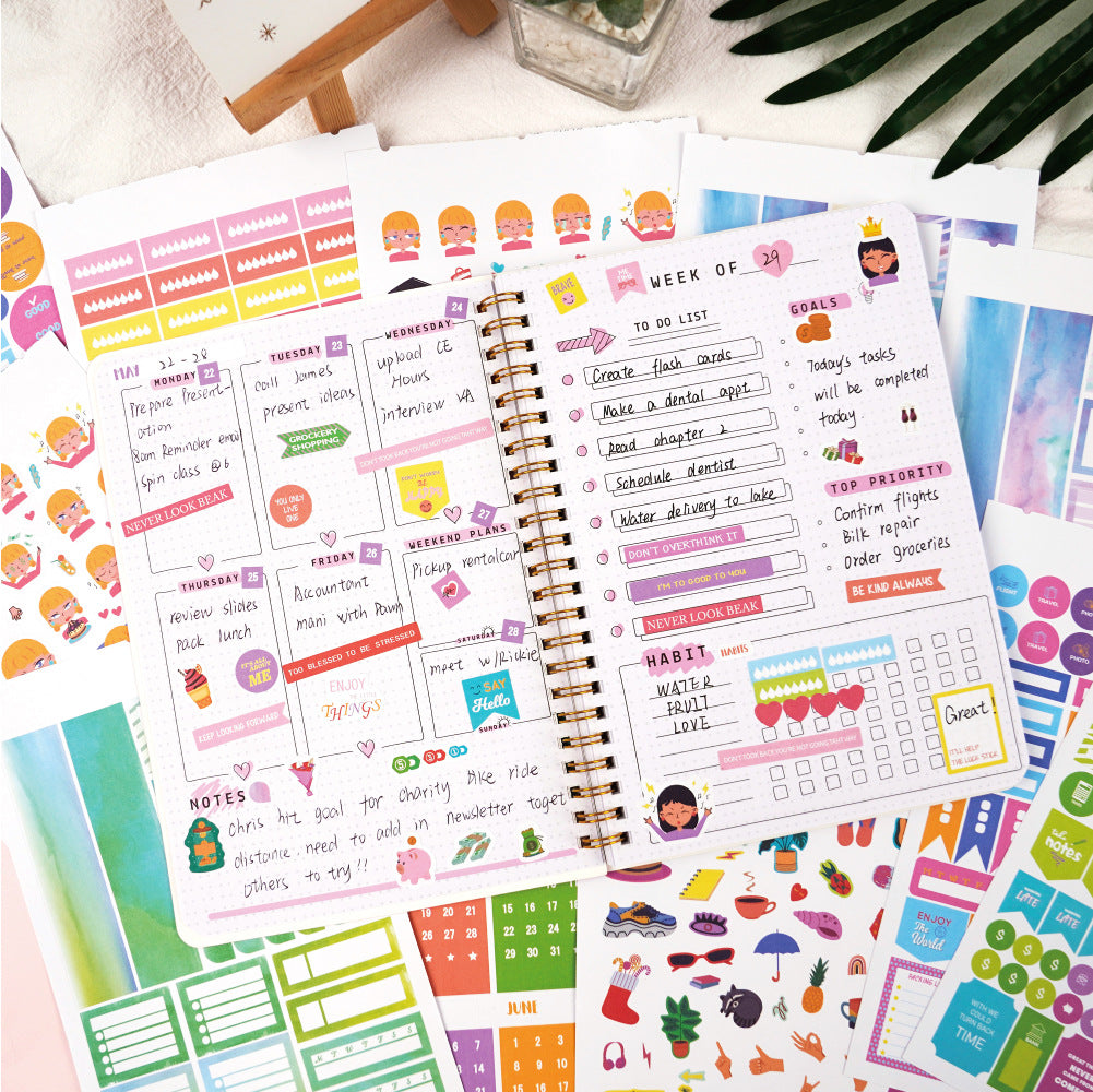 Week Journal With Stikers. To do list