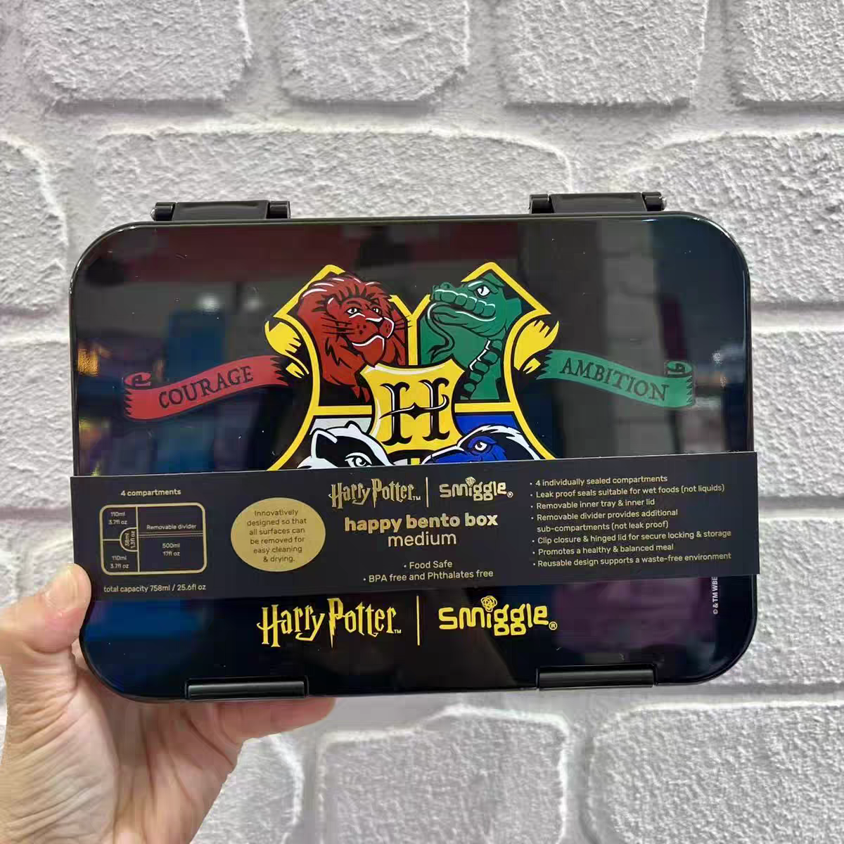Smiggle Harry Potter Set Of 3pcs Lunch Bag Lunch Box Backpack 42cm
