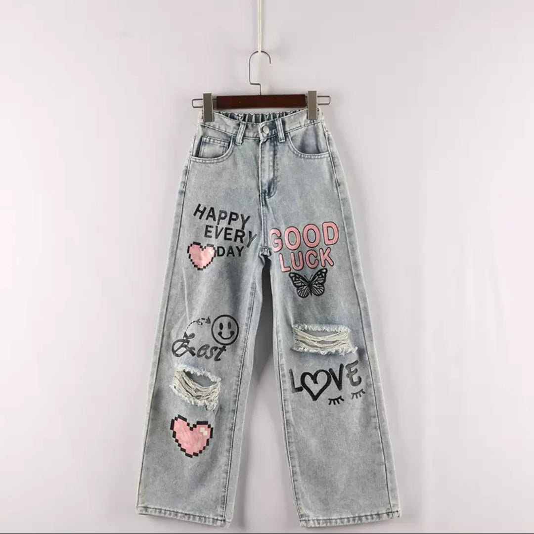 Jeans for Girls High Quality Size 8-14y