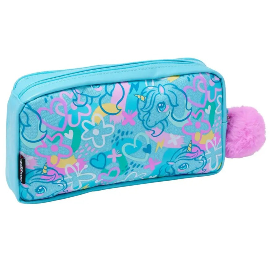 Smiggle Pencil case | Light Blue Unicorn