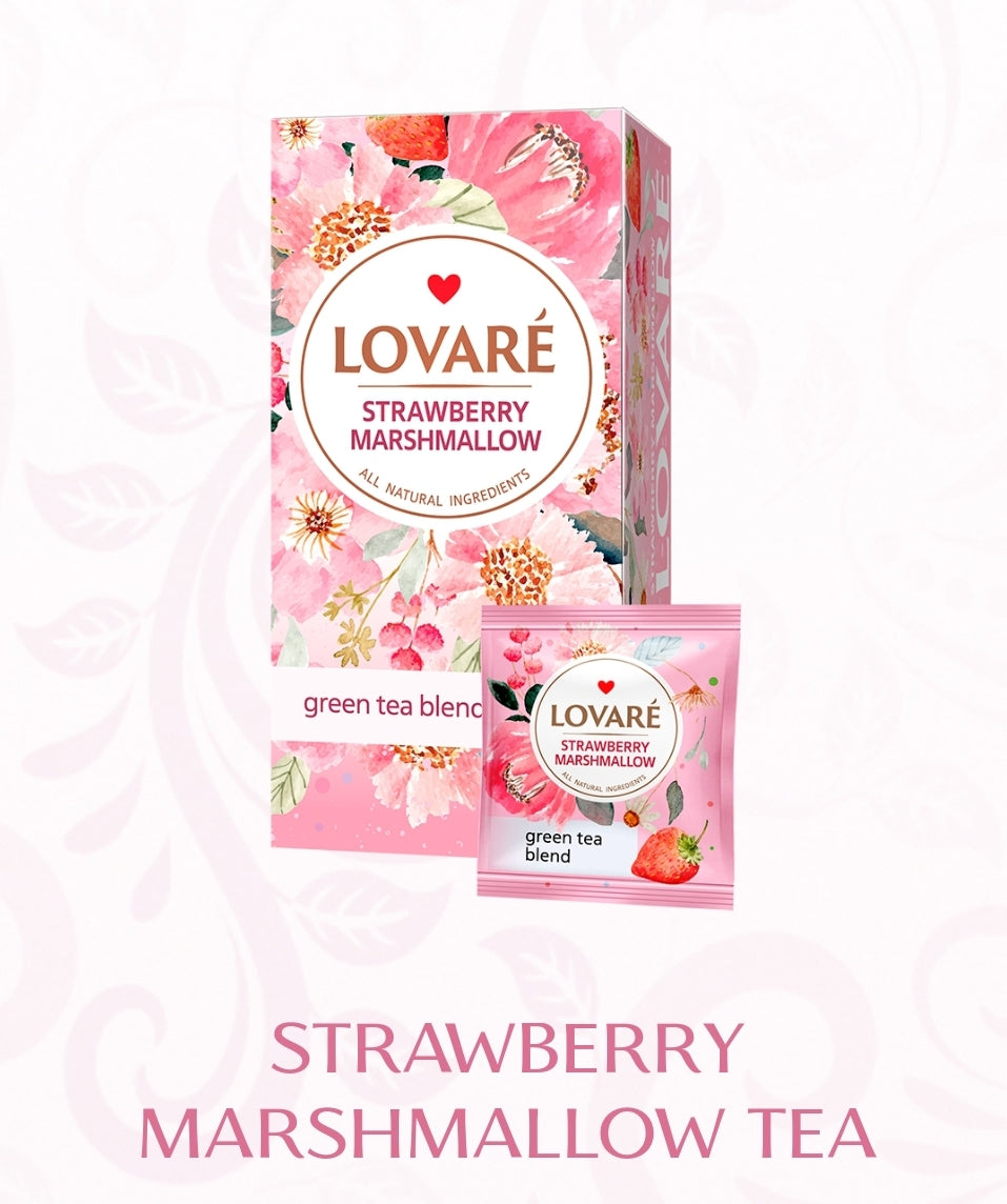 Lovare Tea in Sachets Made in Ukraine Many Flavors 24pcs Tea Box