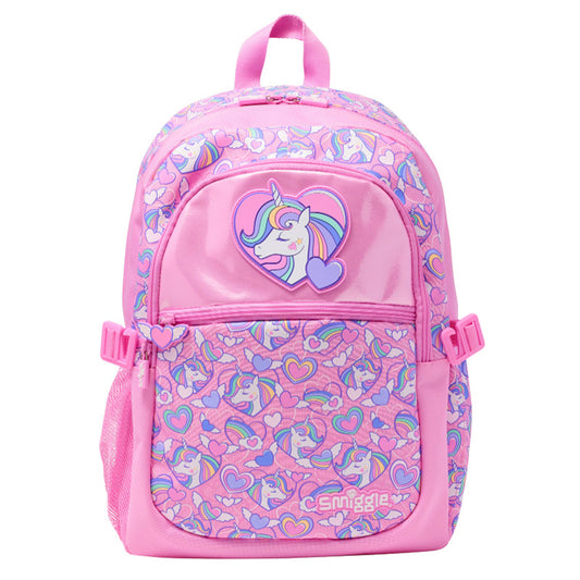 Smiggle Pink Unicorn Design Backpack 43cm G1-G3