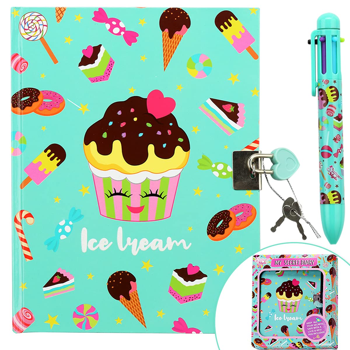 Secret Diary Notebook With Lock And Pen