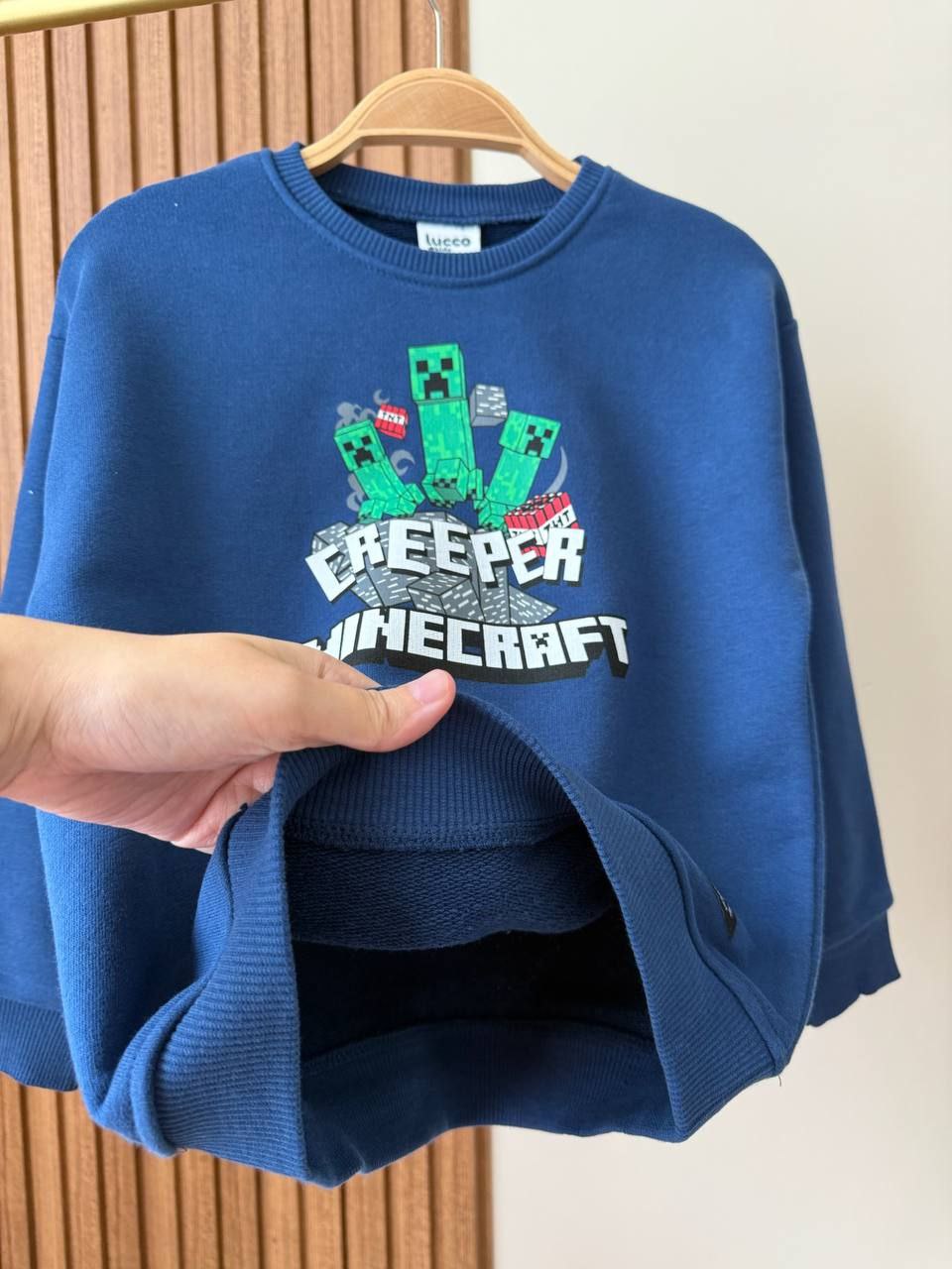 Sweater For Boys Creeper Minecraft Design Size 5-14y