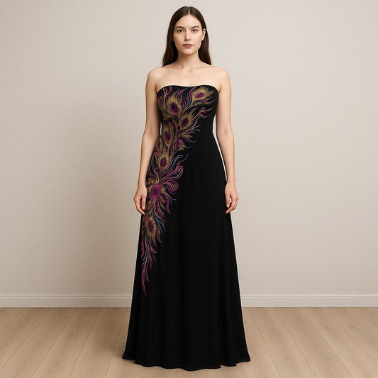 Long Dress Sleeveless Classy Wedding Parties Women's Dress Size L