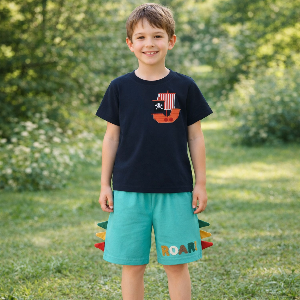 Boys Cotton Pirat – Soft Summer Outfit (3–10Y)