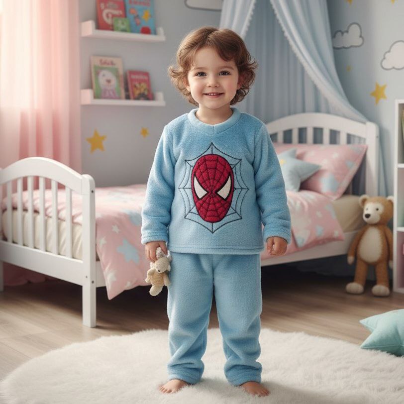 Winter Pyjama Warm Spider Man Design Size 1-2y