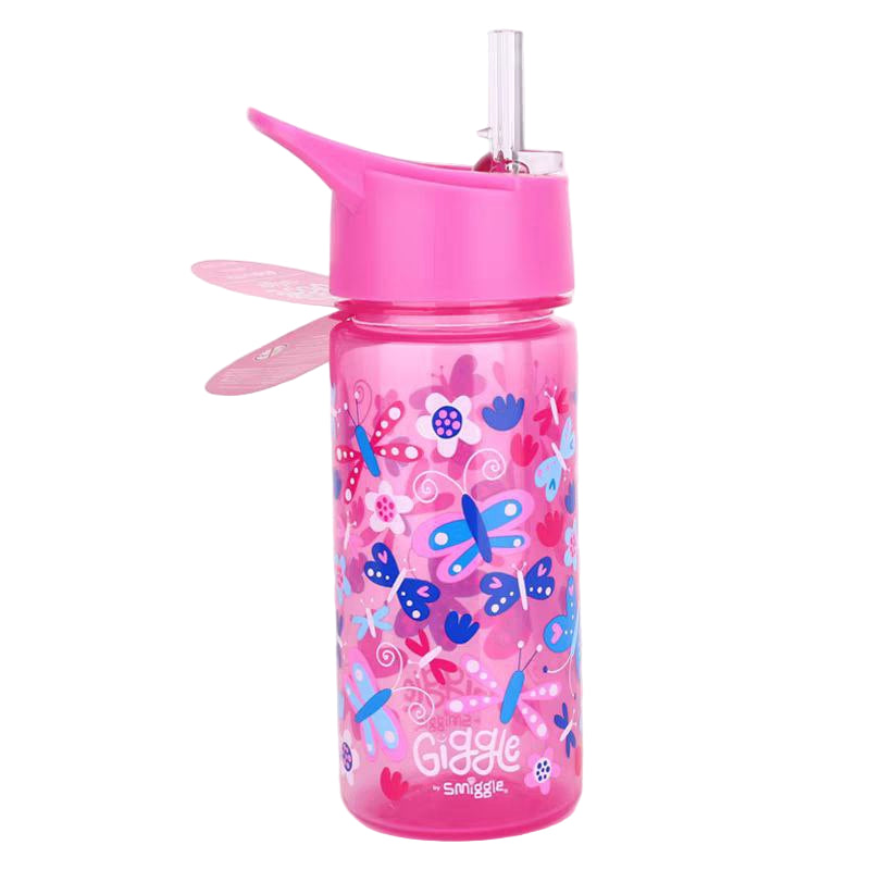 Smiggle Water Bottle - Pink Butterfly | 440ml