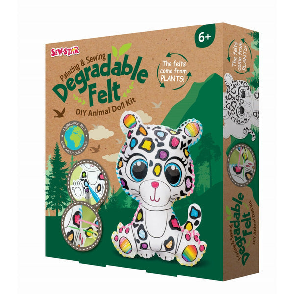 Painting&Sewing Diy Animal Doll Kit Degradable Felt