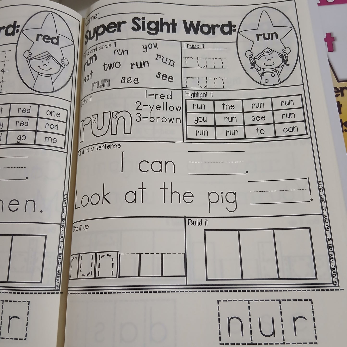 Sight Word Super Stars Pre-Primer No Prep Packet
