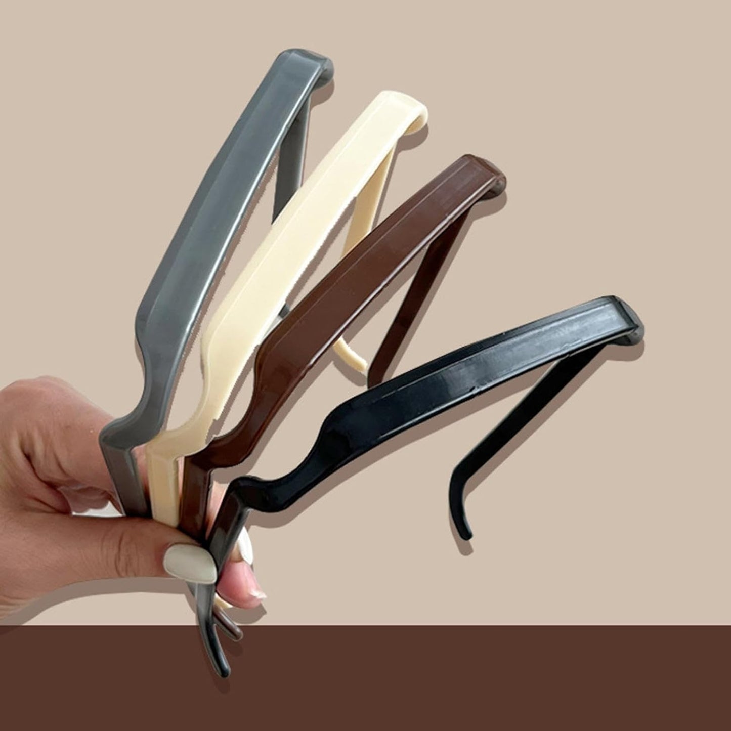 Square Headbands For Hair Deep Brown Color For Girls and Boys