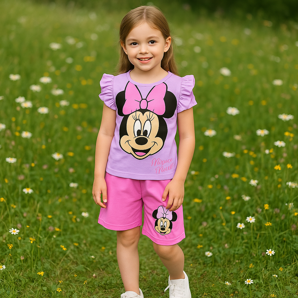 Outfit For Girls Mini Mouse Design Set Of 2 Pcs Size 3-10y