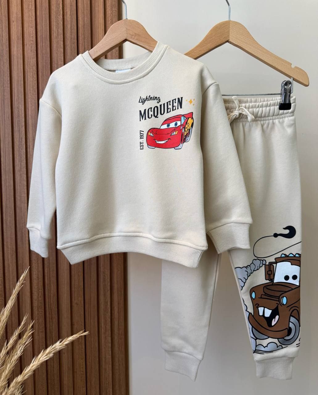 Beige Outfit Disney Cars Design Size 2-8y