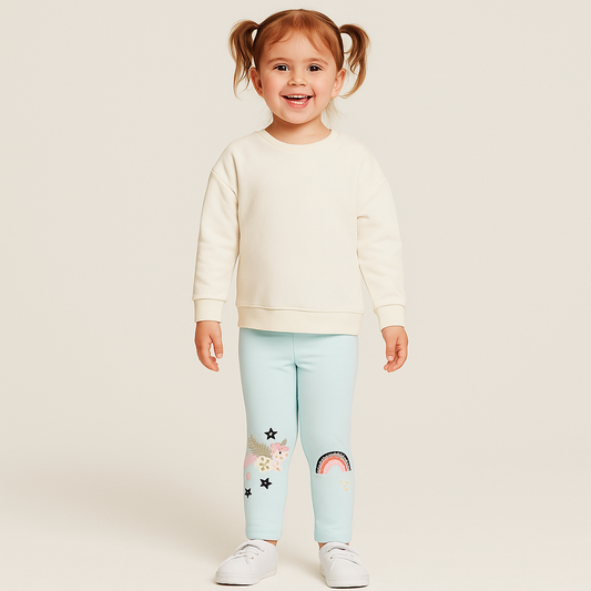 Leggings for Girls, Casual Stretch Pants Size 3y