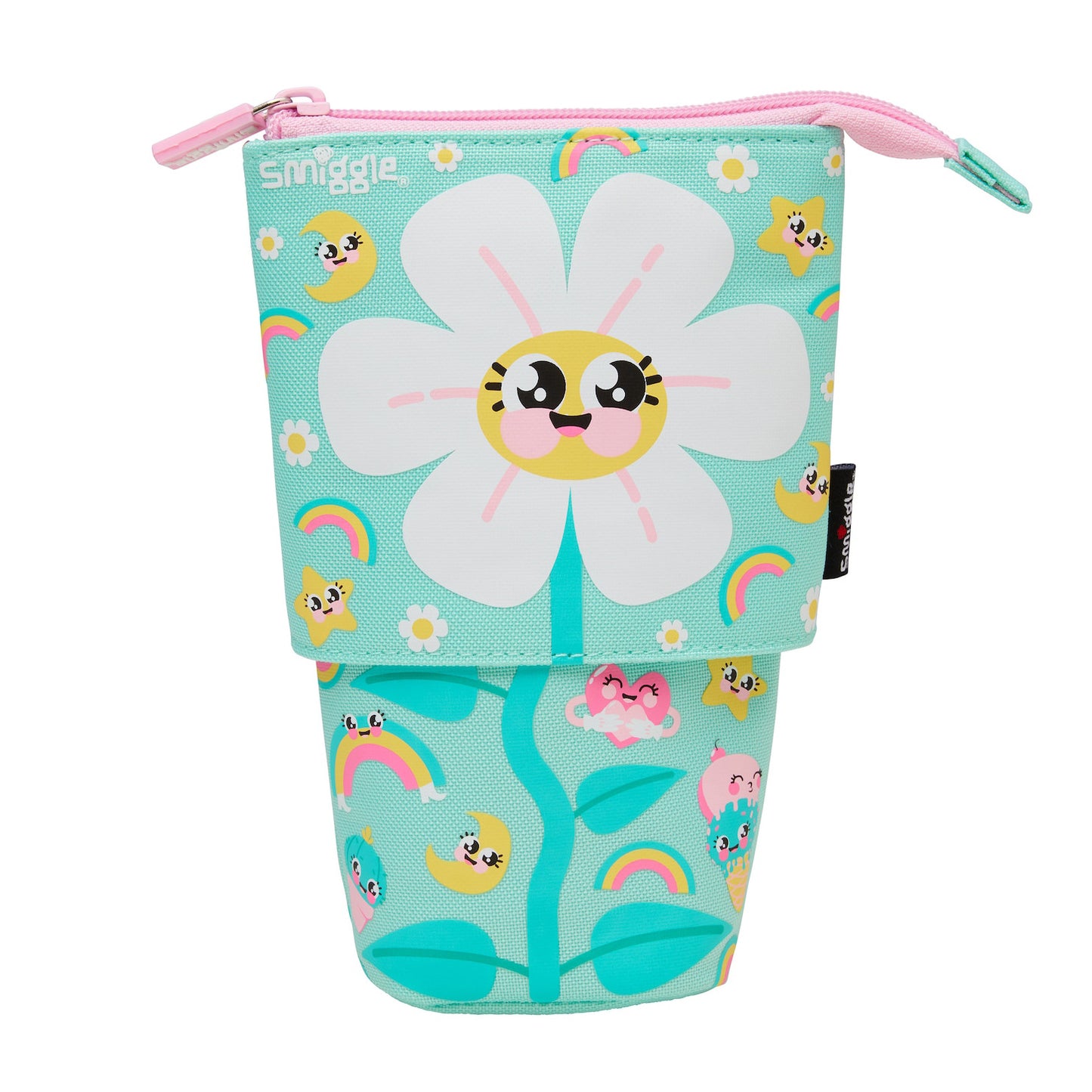 Smiggle Flower Design Set Of 3pcs Lunch Bag Case Backpack 38cm