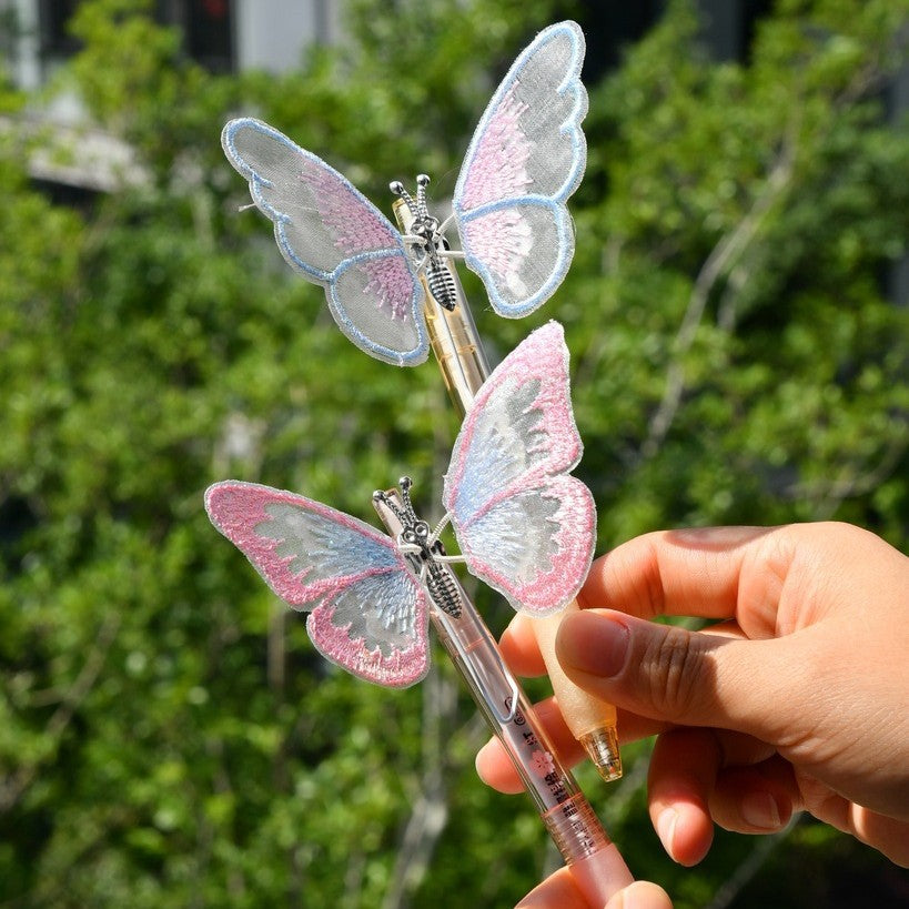 Butterfly Click Gel Pen Erasable Pen Crystal Blue 0.5mm