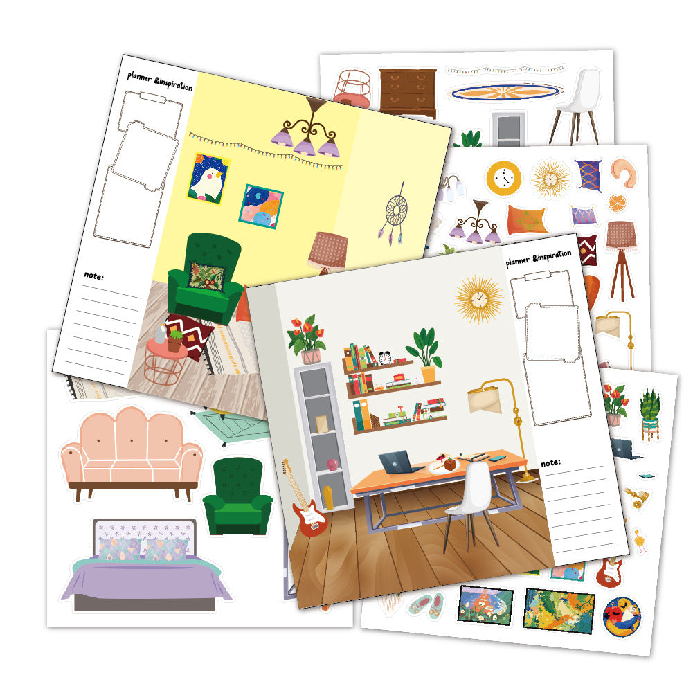 Interior Design Sticker Book