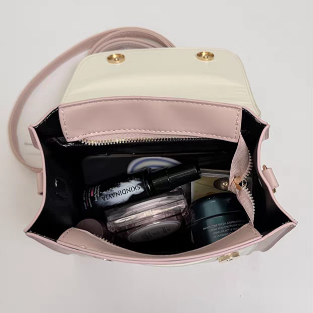 Cute Cat Embroidered Mini Backpack Handbag – Pink & White