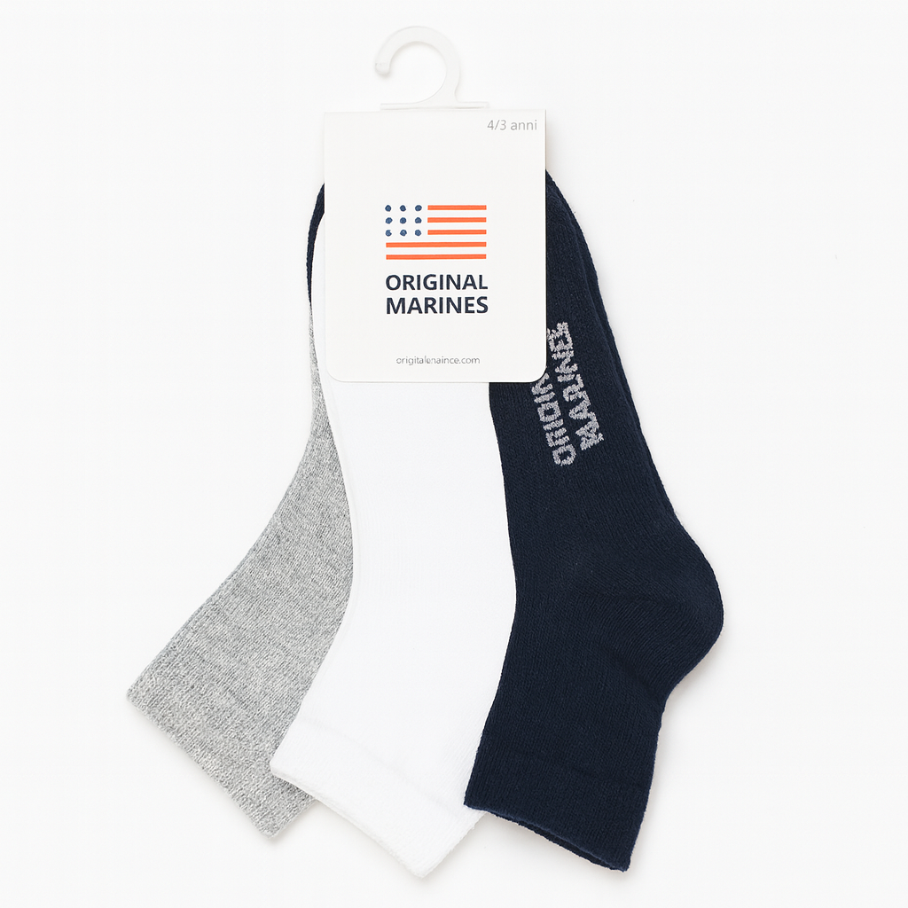 3 Pairs Socks Cotton For Kids Size 4-5y