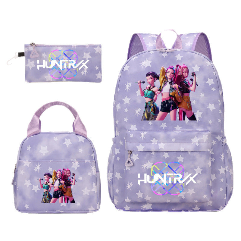 K-Pop Demon Hunters 3-Piece Backpack Set β 43 cm School Backpack, Lunch Bag & Pencil Case
