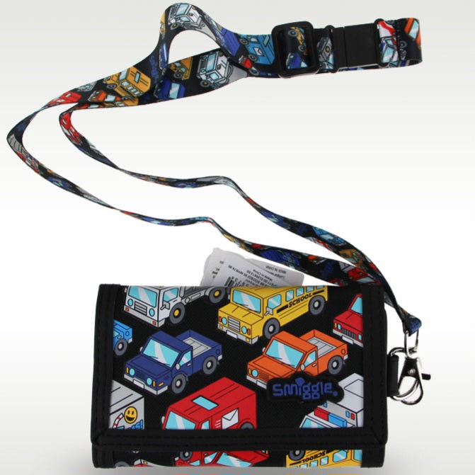 Smiggle Vehicles Wallet Lanyard