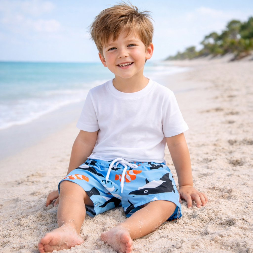 Boy Swimwear Set – Shark | Size 3–4Y