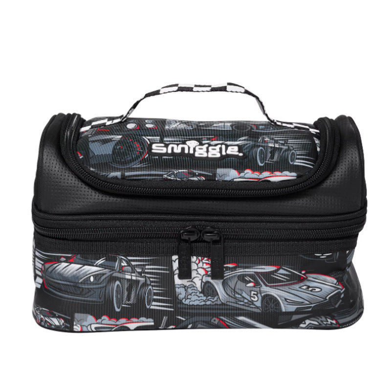 Smiggle Car Design Set Of 3pcs Bottle Lunch Box Backpack 42cm