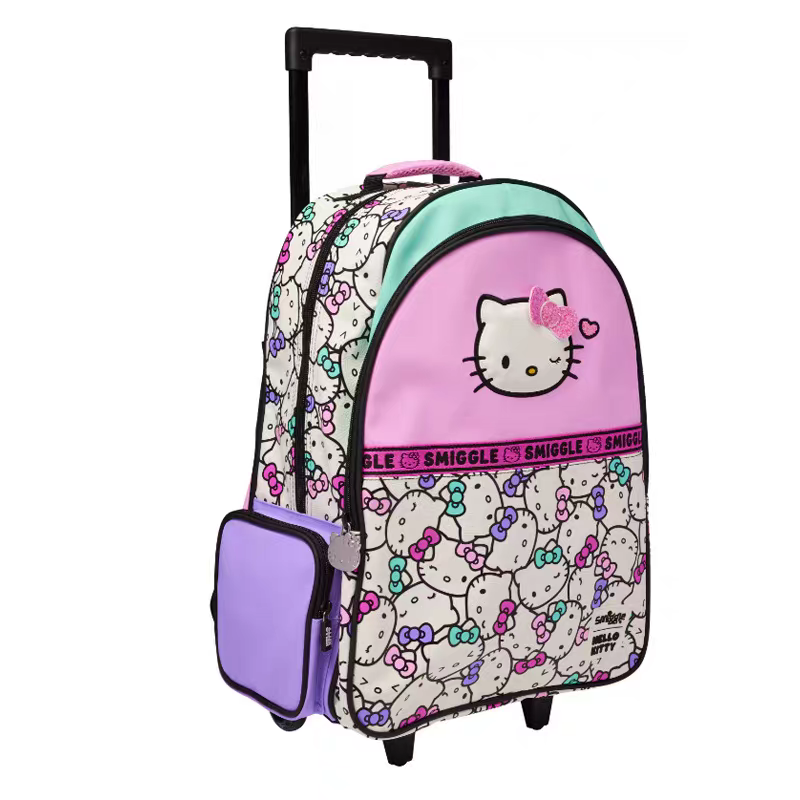 Smiggle Hello Kitty Design Set Of 3pcs Bottle Lunch Bag Backpack 42cm
