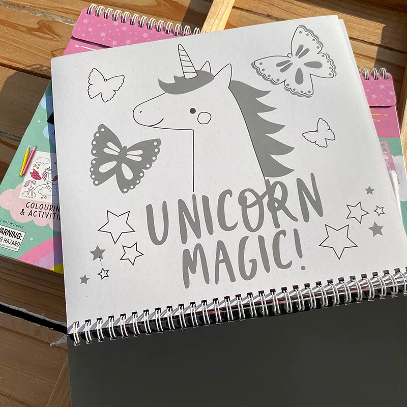 3 in 1 Activity Set Scratch, Colouring&Activities, Stencil