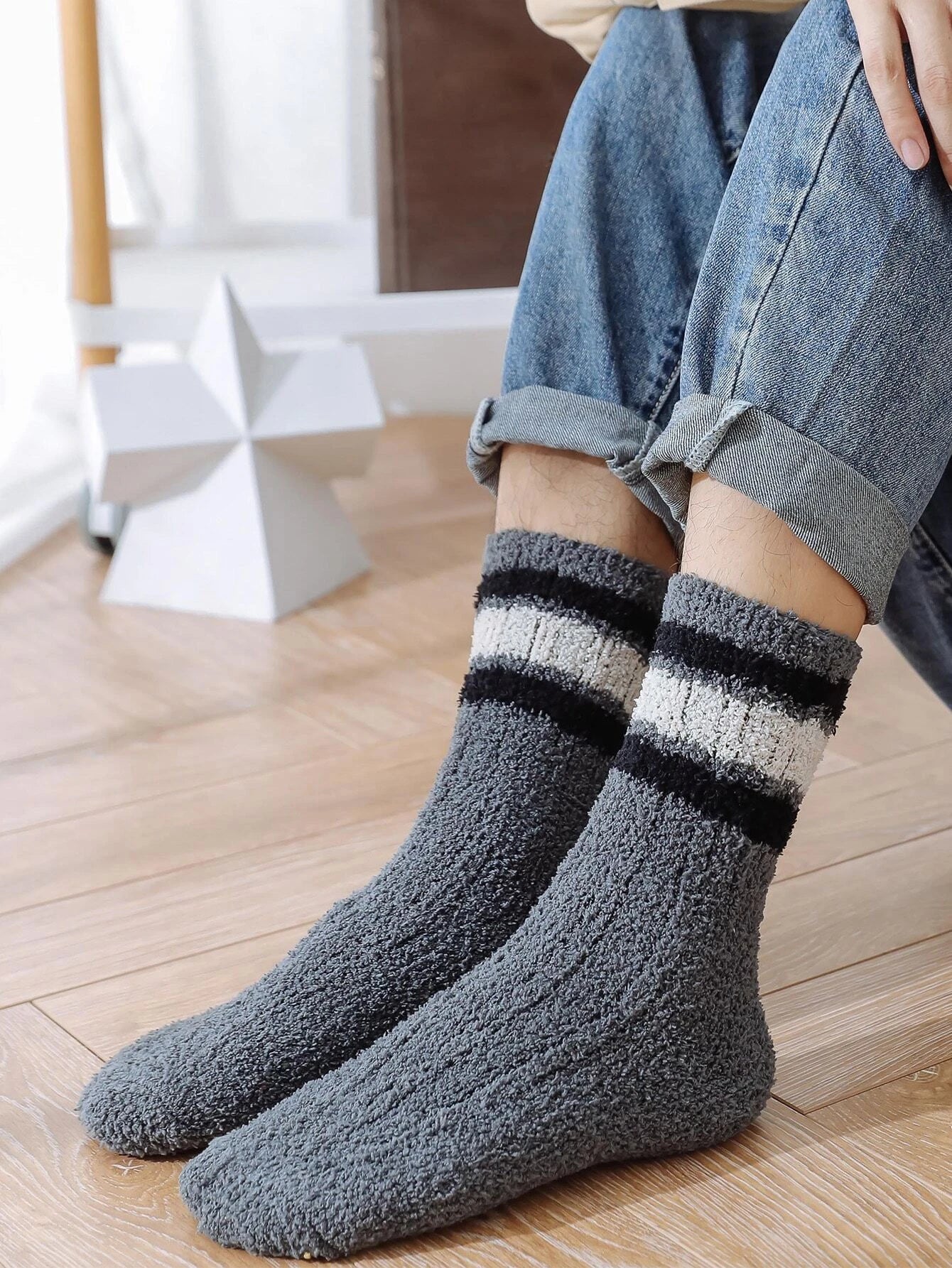 Warm Cozy Fuzzy Socks For Men One Size