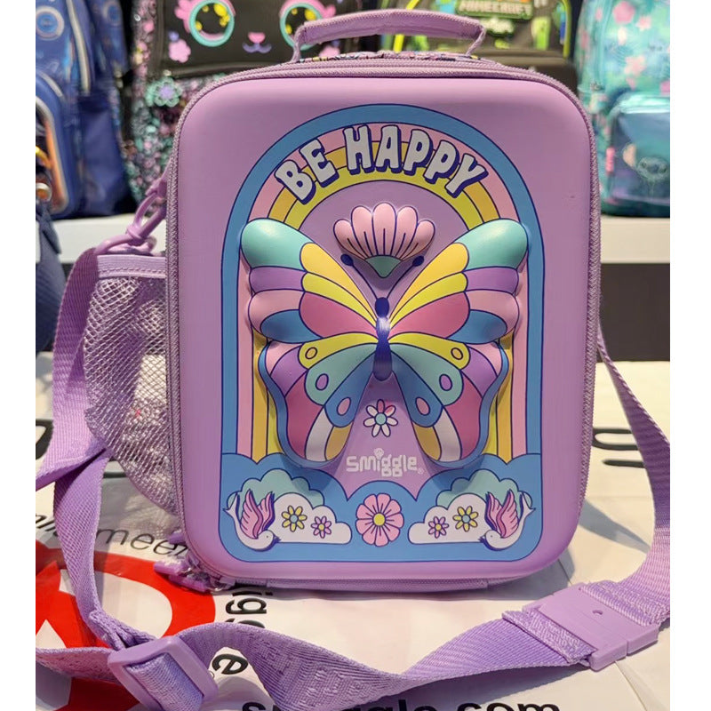 Smiggle Butterfly Design Set Backpack 42cm Case Lunch Bag 3pcs