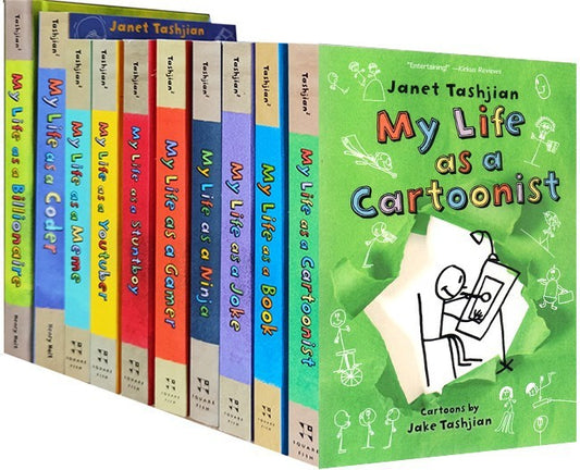My Life As A Cartoonist 10 Books Set By Janet Tashjian